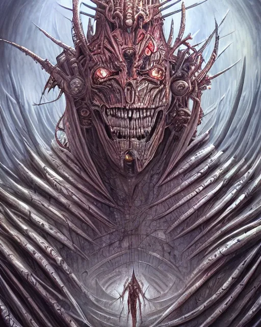 Image similar to daemonhost, by antonio j. manzanedo, giger, alex grey, android jones, wayne barlowe, philippe druillet, raymond swanland, cyril rolando, josephine wall, harumi hironaka, trending on artstation