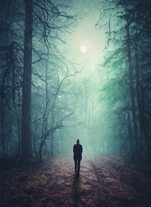 Image similar to 4 k, high details, thriller book cover of a forest with moon, realistic concept, unsplash photography, shutterstock, getty images, highly detailed photography, flickr, white background