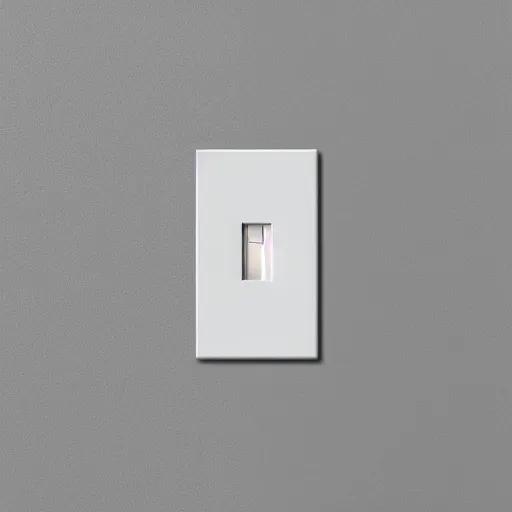 Image similar to a cast concrete light switch. Plain white background