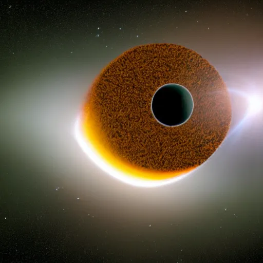 Image similar to black hole, on earth, with views of the other side