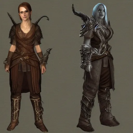 Image similar to A concept art of Emma Watson in The Elder Scrolls V: Skyrim (2009 video game)