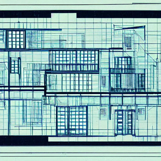 Image similar to futurist house blueprint