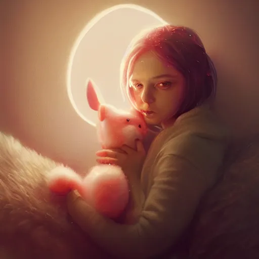 Image similar to The snuggliest snuggles in the world, huggy wuggy from poppy playtime video game, fullbody, ultra high detailed, glowing lights, oil painting, Greg Rutkowski, Charlie Bowater, Beeple, unreal 5, DAZ, hyperrealistic, octane render, RPG portrait, dynamic lighting, fantasy art, beautiful face