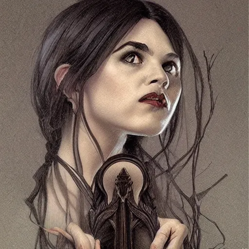 Prompt: beautiful lifelike award winning pencil illustration of thing from addams family trending on art station artgerm greg rutkowski alphonse mucha museum quality cinematic atmospheric