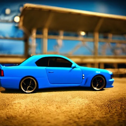 Image similar to bayside blue r 3 4, cinematic, motion blur, photorealistic