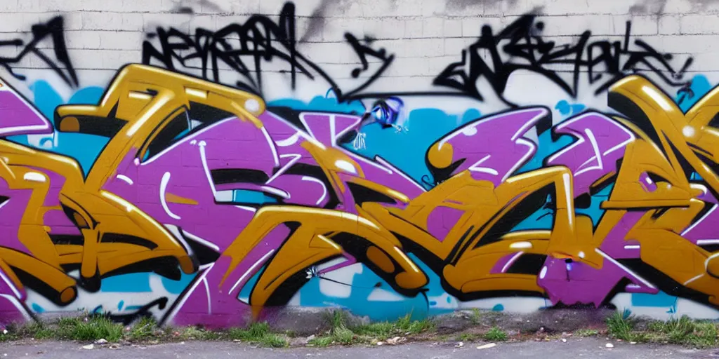 Image similar to hyperrealistic rendering, anti style graffiti