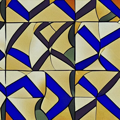 Image similar to tessellations made by a cubist