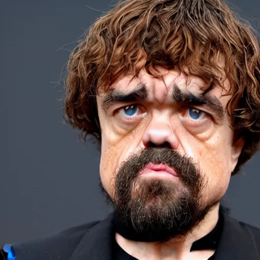 Prompt: soaked Peter dinklage served in a pot of tomato soup