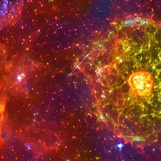 Prompt: A supernova made of flowers, NASA Photography, space, award winning photography, colorful, highly detailed, 8K