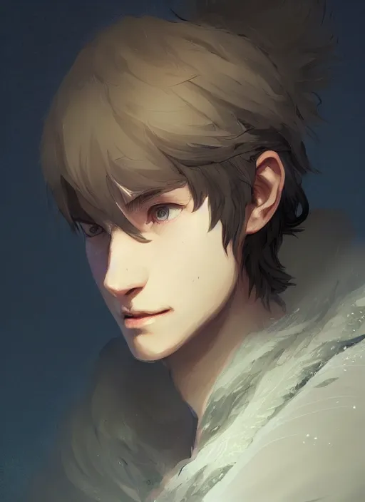 Prompt: a portrait of a male young druid, intricate, tone mapped, ambient lighting, highly detailed, digital painting, artstation, concept art, 4 k, stunning beautiful, sharp focus, by makoto shinkai and akihiko yoshida and hidari and wlop