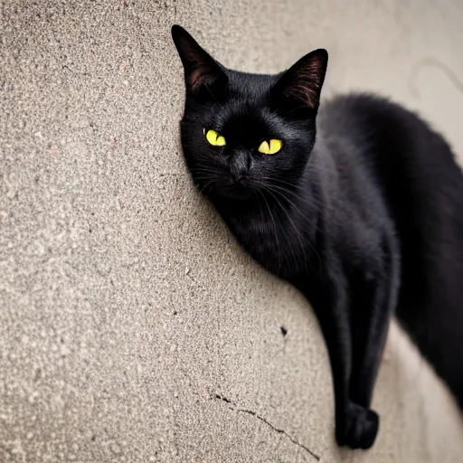 Image similar to black cat with red!!! eyes!!!, canon eos r 3, f / 1. 4, iso 2 0 0, 1 / 1 6 0 s, 8 k, raw, unedited, symmetrical balance, in - frame