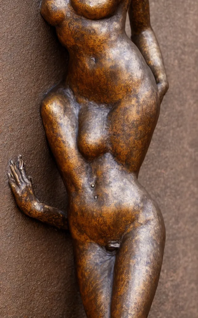 Prompt: detailed photo of old bronze patina statue of seductive gorgeous sexy girl, super highly detailed, full body view, various poses, au blurry distant background, photorealism, intricate detail, museum diffuse lighting, autumn sunlights