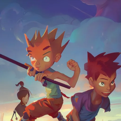 Image similar to hero world rugrats, behance hd by jesper ejsing, by rhads, makoto shinkai and lois van baarle, ilya kuvshinov, rossdraws global illumination