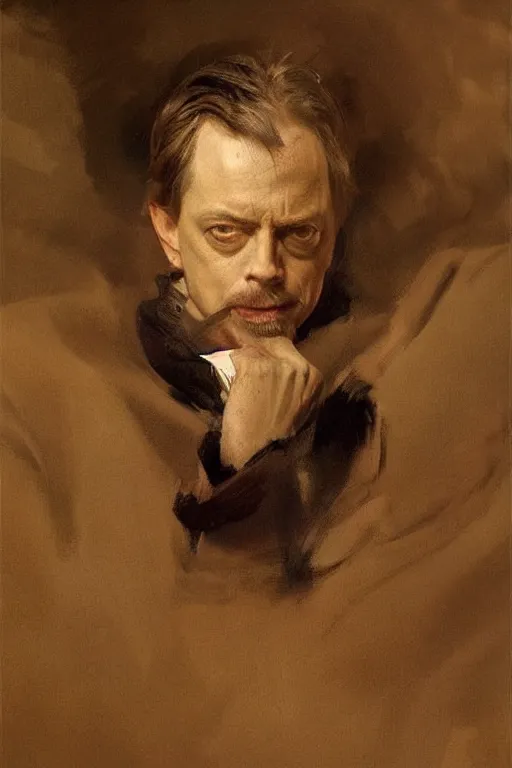 Image similar to beautiful portrait of anthropomorphic loaf of bread steve buscemi, art by anders zorn, wonderful masterpiece by greg rutkowski, beautiful cinematic light, american romanticism thomas lawrence, greg rutkowski