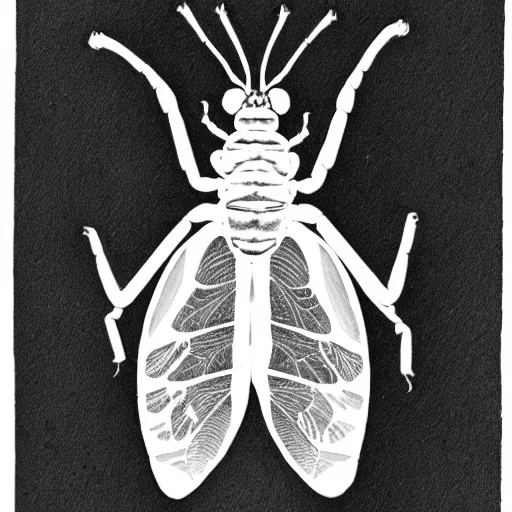 Image similar to bug, black and white, botanical illustration