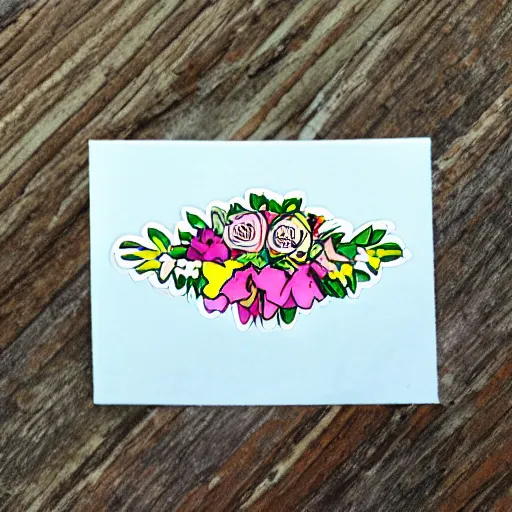 Prompt: flower crown sticker,