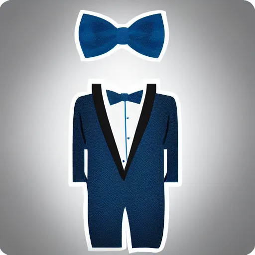 Image similar to blue salamander in a grey tuxedo and a bowtie, character icon