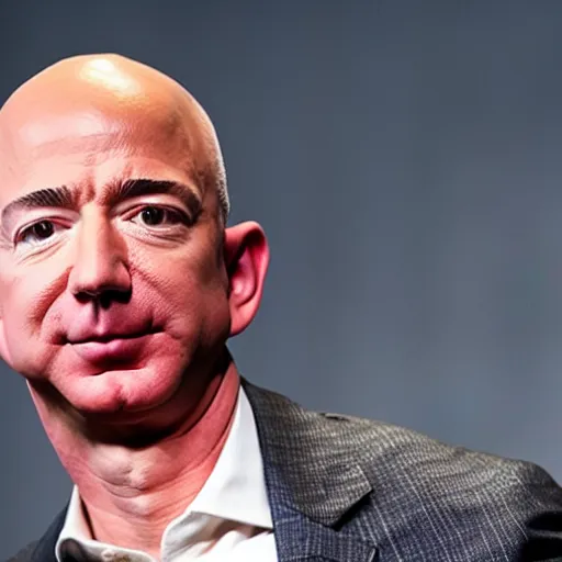 Image similar to photo of jeff bezos with very very very long hair hair