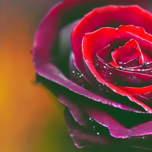 Prompt: award - winning macro of a beautiful black rose made of fire