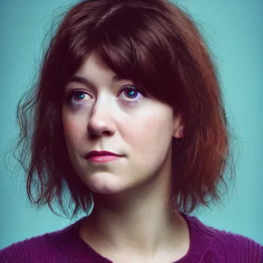 Image similar to a masterpiece portrait photo of a beautiful young woman who looks like a manic pixie dream girl mary elizabeth winstead, symmetrical face