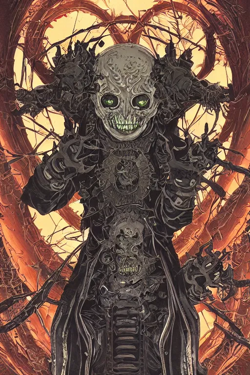 Prompt: portrait of an isekai fallout ghoul, symmetrical, by yoichi hatakenaka, masamune shirow, josan gonzales and dan mumford, ayami kojima, takato yamamoto, barclay shaw, karol bak, yukito kishiro