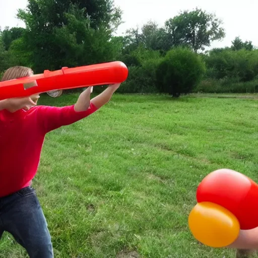 Prompt: tomatoes make great weapons when water balloons aren't available