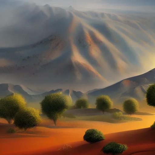 Prompt: beautiful landscape of iran, trending on artstation, concept art