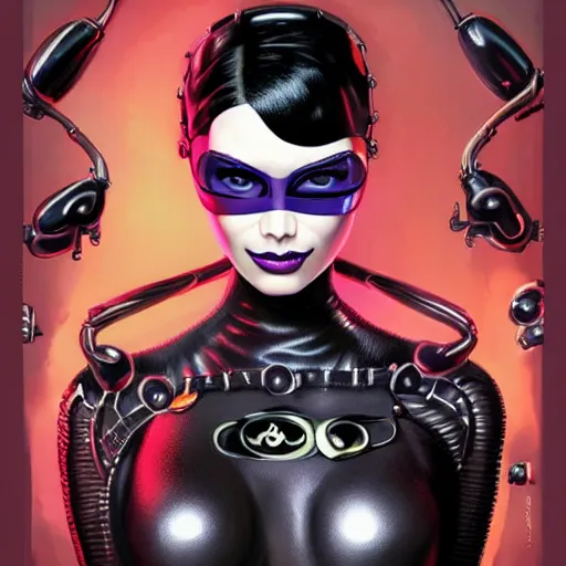 Image similar to lofi biopunk catwoman portrait, Pixar style, by Tristan Eaton Stanley Artgerm and Tom Bagshaw.