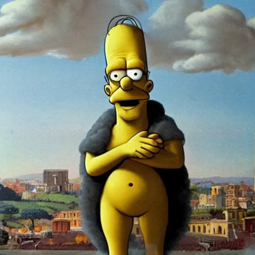 Prompt: homer simpson from ancient rome