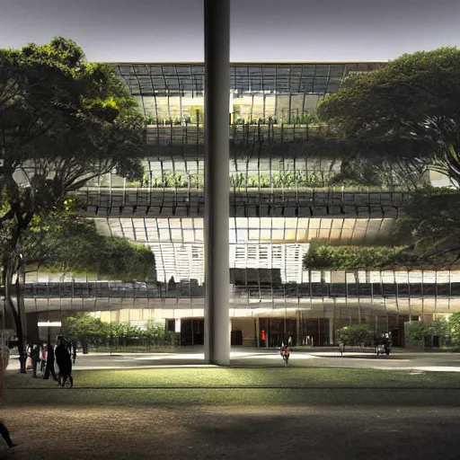 Prompt: usp universidade de sao paulo university of sao paulo, concept art, illustration