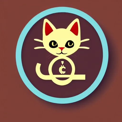 Prompt: Professional logo. Cat holding with a coin. Abstract, Pictorial, Intricate design, creative, vivid, 8k, svg.