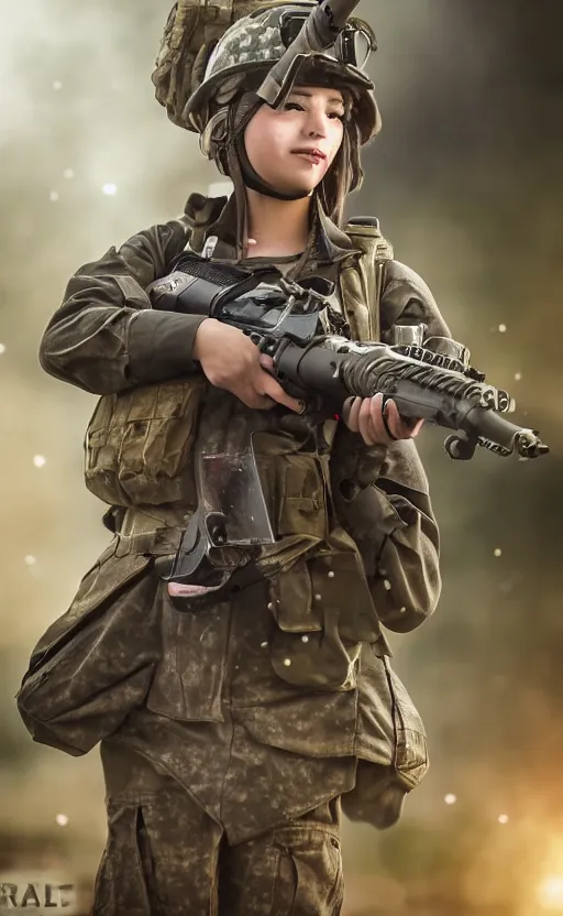 Prompt: infantry girl under heavy fire, highly detailed, explosions in background, high resolution, cosplay photo, stunning, girls frontline style, bokeh soft, shot on 7 0 mm, zenithal lightning, trending on instagram, by award winning photographer, real human faces, symmetrical facial features, modern warfare, shot with a professional camera, low saturation