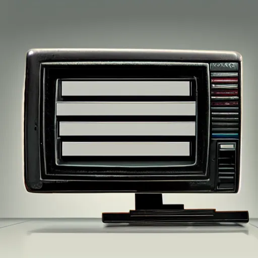 Image similar to an 8 0 s home video company logo as presented on a vhs tape. crt monitor.