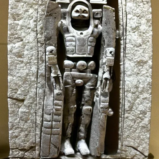 Image similar to futuristic ancient astronaut arrived through a portal,