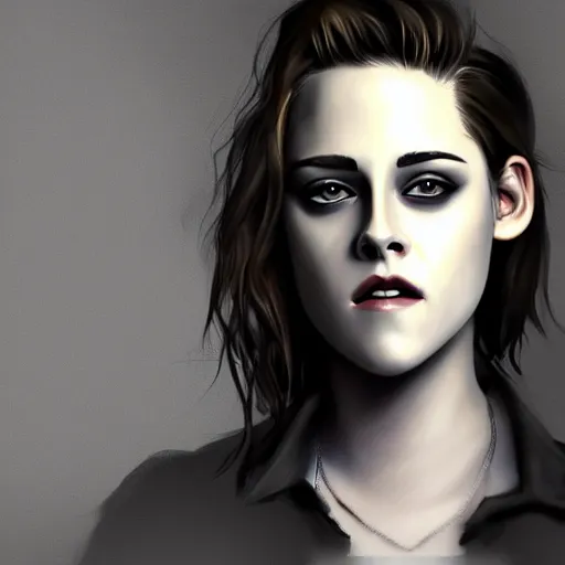 Image similar to Kristen Stewart sketch, digital art by Serge Birault 8k, HD