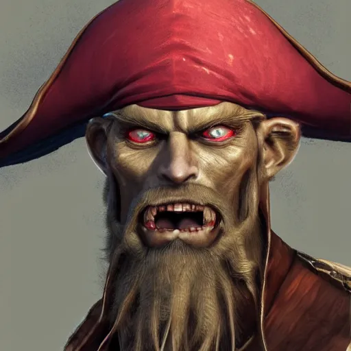 Prompt: a realistic portrait of the pirate whitebeard, edward newgate, trending on artstation