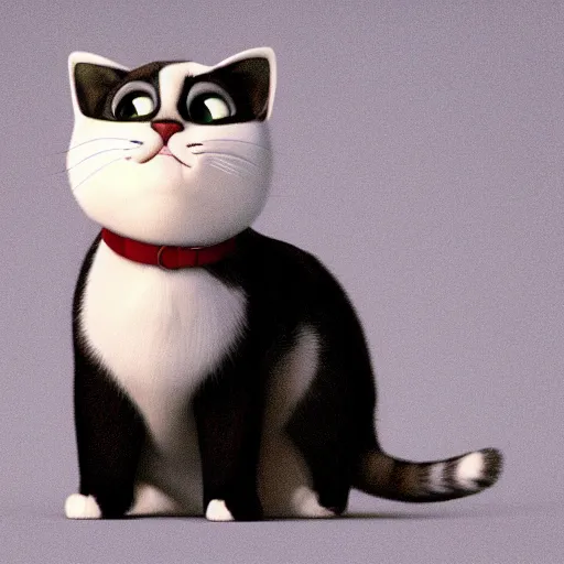 Prompt: cat rendered by pixar