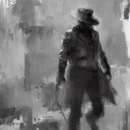 Image similar to the lone aging superhero, by jeremy mann, anders zorn.