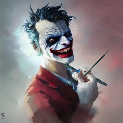 Image similar to joker, paint by Wenjun Lin
