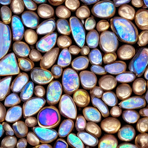 Image similar to collection of opals in sunlight, photography