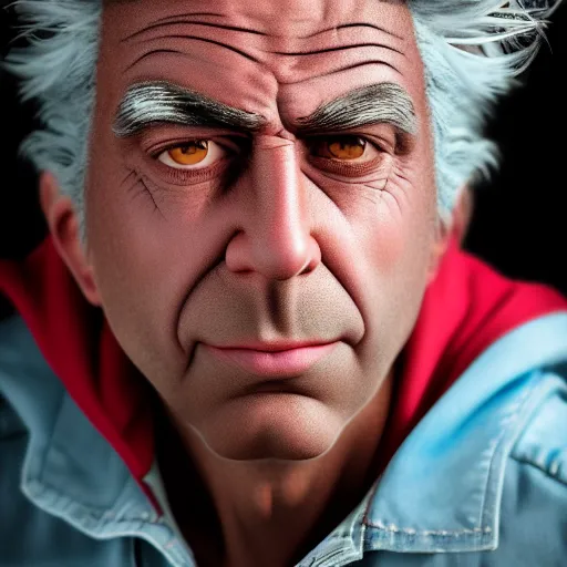 Image similar to rick sanchez closeup photograph dslr photorealistic, studio lighting, ektachrome, detailed, intricate, face details