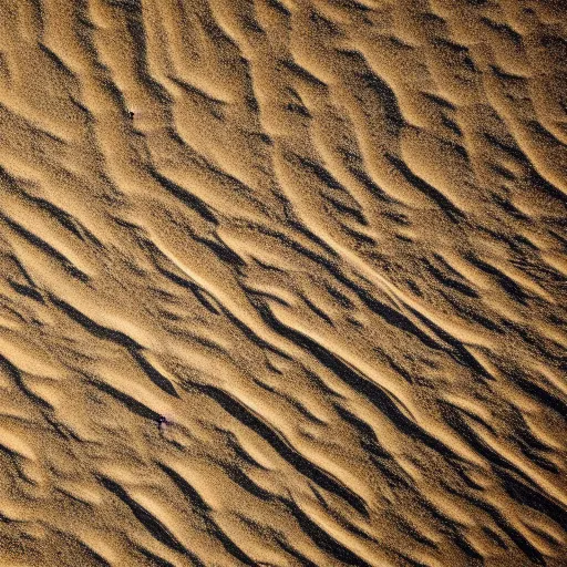 Prompt: waves rock sand, beautiful ambient light, top down drone shot, 8k