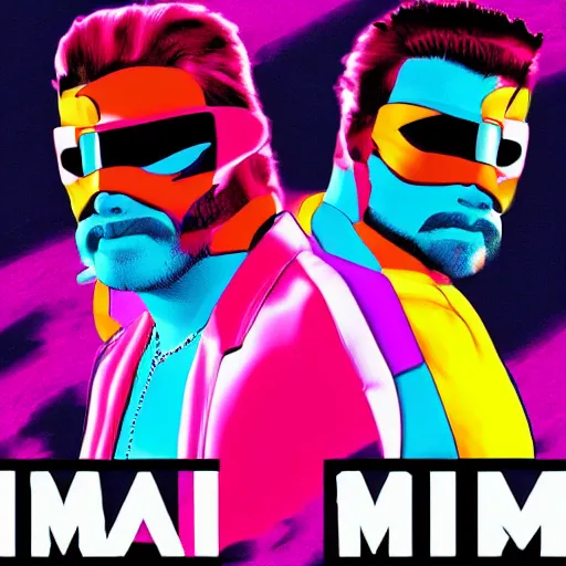 Image similar to 3d Miami VIce Luchador