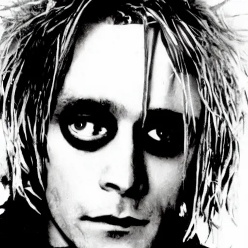 Prompt: Kurt Cobain as Edward Scissorhands