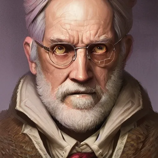 Image similar to elderly magical professor, wise, powerful, highly detailed, d & d, fantasy, portrait, highly detailed, headshot, digital painting, trending on artstation, concept art, sharp focus, illustration, art by artgerm and greg rutkowski and magali villeneuve