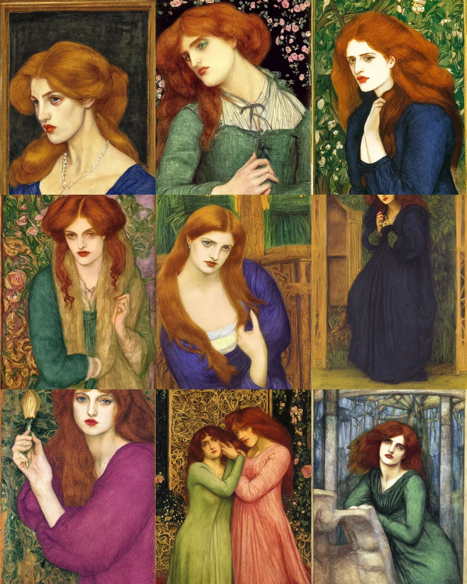 Prompt: painting by dante gabriel rossetti