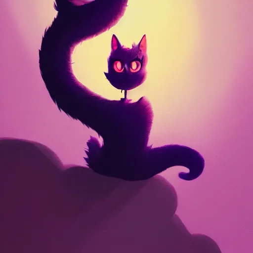 Image similar to cheshire cat, in the style of atey ghailan and james gilleard, exquisite lighting, art, very coherent, trending on artstation