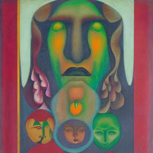 Image similar to floral face portrait by leonetto cappiello and wojciech siudmak and ernst fuchs, anni albers, oil on canvas