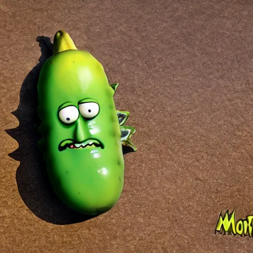 Prompt: morty from rick and morty as a pickle