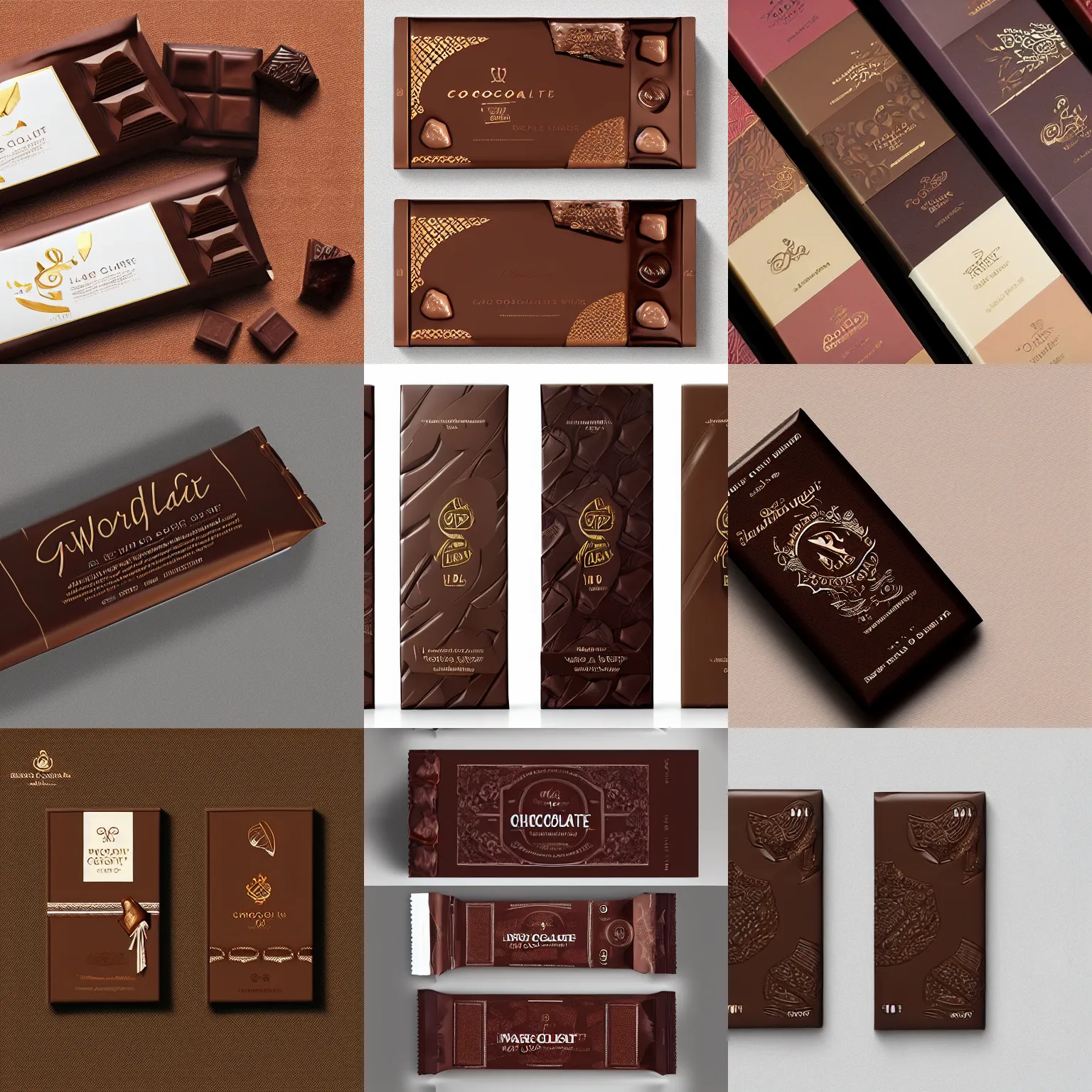 Prompt: luxury chocolate bar packaging, label design, behance, packaging of the world, award, front label, packaging design, craft